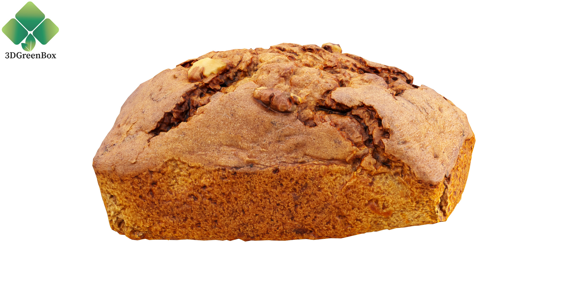 Walnut Cake 3D Model side and top views